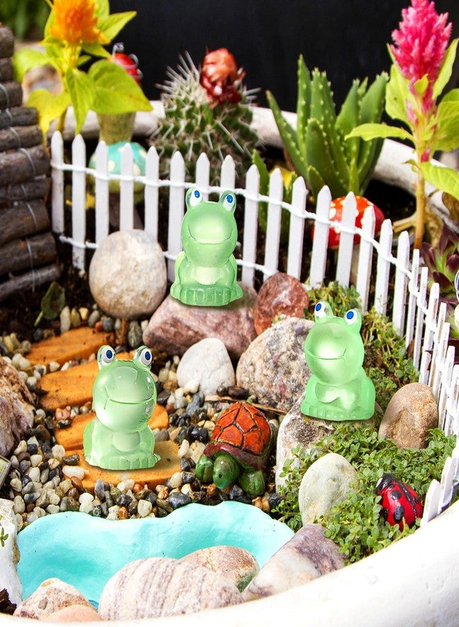 Chitidr 50 Pcs Mini Resin Frogs Miniature Figurines Animals Glow in The Dark Tiny Frogs for Garden Landscape Micro DIY Ornament Accessories Home Decor - Image 4